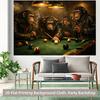 Vintage Affen-Poker-Casino Wandteppich aus Polyester, Hintergrund für Dschungelspiele, Dekoration für Party und Zuhause, Kunstdekoration