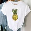 (Asian Size) Short Sleeve Tee Pineapple Sweet 90s Trend Top Fashion Tshirt Women Clothing Casual Print Lady Female Graphic T-shirt