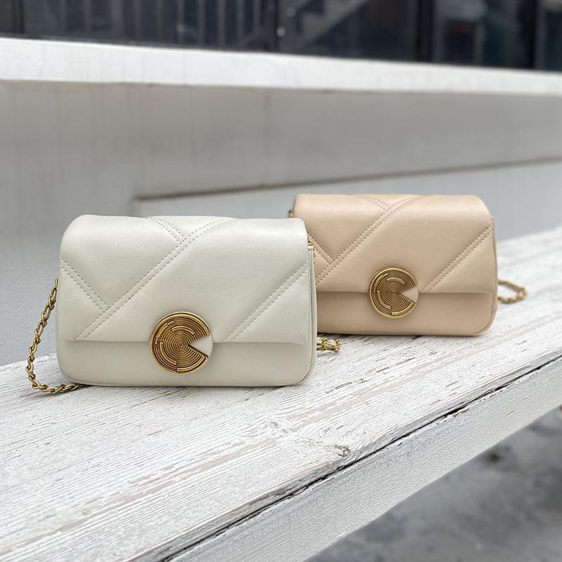 Новая женская сумка из коровьей кожи, ромбовидная сумка-цепочка, женская нишевая кожаная сумка-мессенджер на одно плечо высокого класса