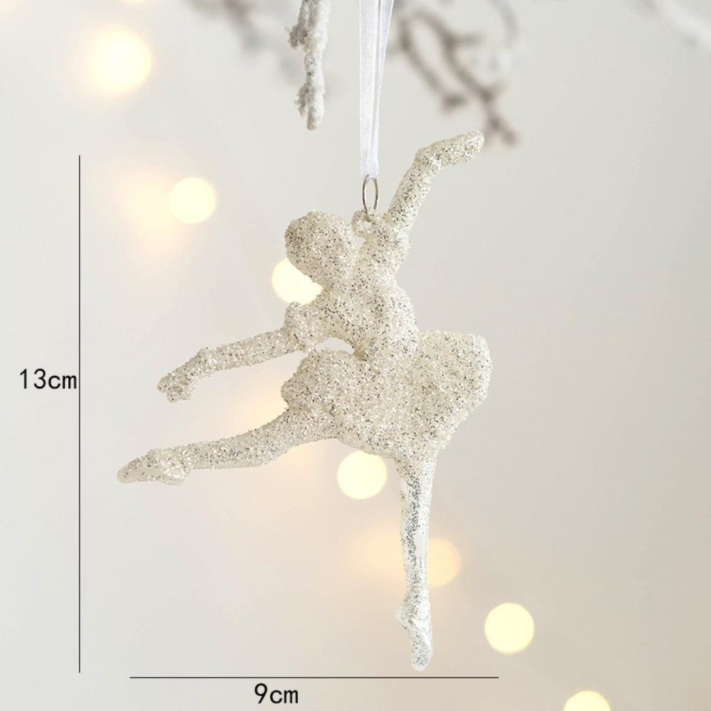 White Angel Fairy Pendant Glitter Xmas Tree Hanging Ornaments DIY Xmas Home Decoration