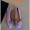 Fashion Flower Willow Nail Mary Jane Single Shoes Women's All-match Shallow Flat Shoes for Women