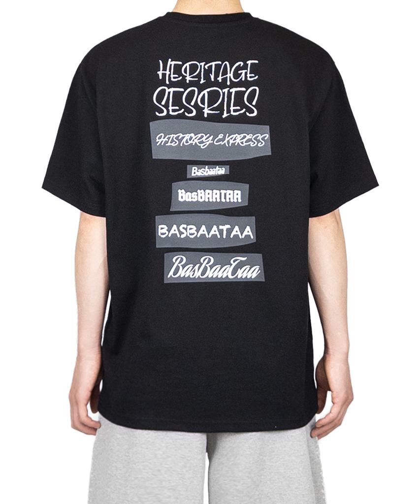 Футболка с надписью Baseubata Heritage(черный)