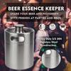 2L/3.6L/5L/8L Mini Keg Stainless Steel Keg Beer Growler Portable Beer Bottle Home Beer Making Bar Accessories Tool