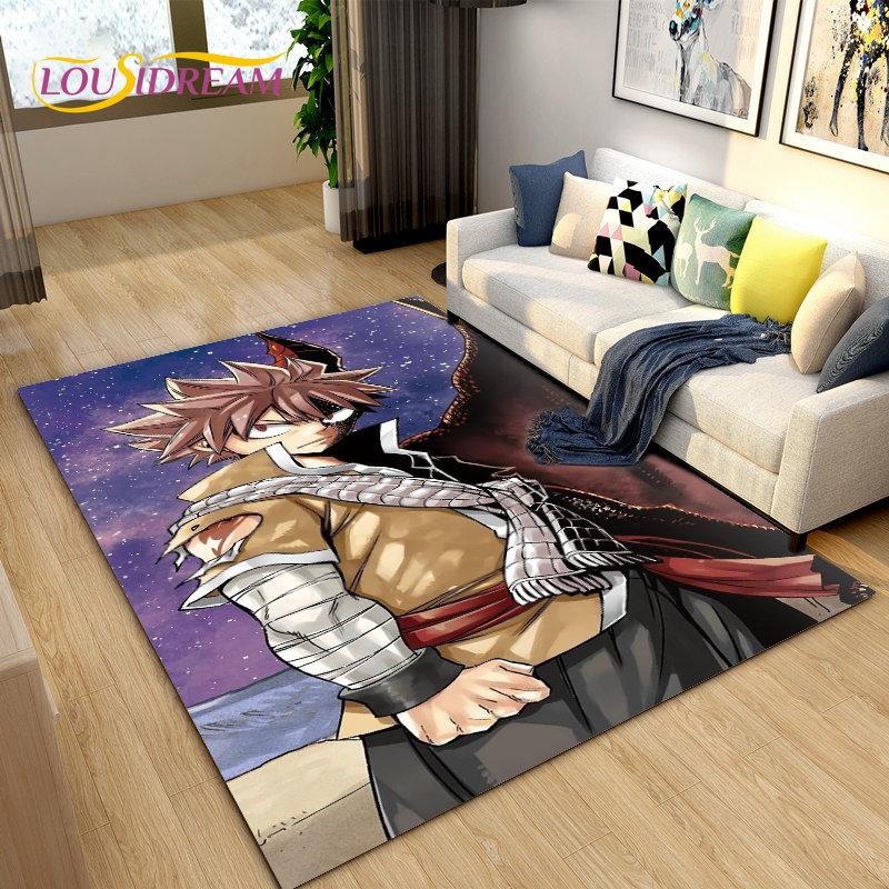 Fairy Tail Япония Аниме Мультфильм Коврик, Коврик для гостиной Спальня Диван Коврик Украшение, Дети играют Нескользящий напольный коврик