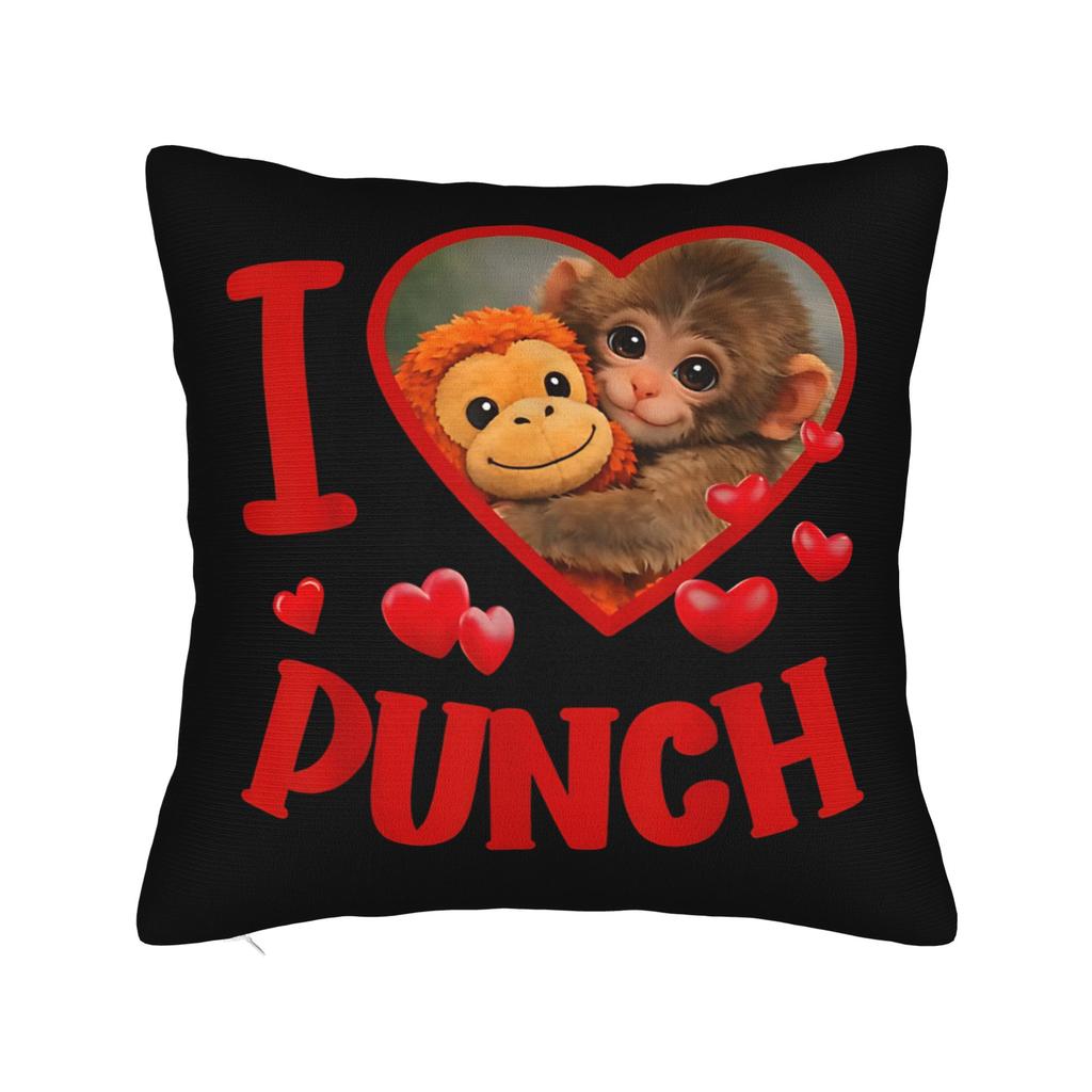 Punch Monkey Pillow Case Cute Funny Pillow Cover Soft Pillowcases For Sofa Bedroom Home Decor