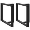 VidaXL Dining Table Legs In T-Shape, 2 Pieces, Black, 100 X 35 X (72-73) Cm, Steel 4013068