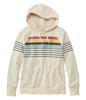 Полосатое худи обычного американского размера, кремовое мульти, продукт 1000116578, женская толстовка L.L.Bean 24/7, посадка, маленький, полосатый, номер