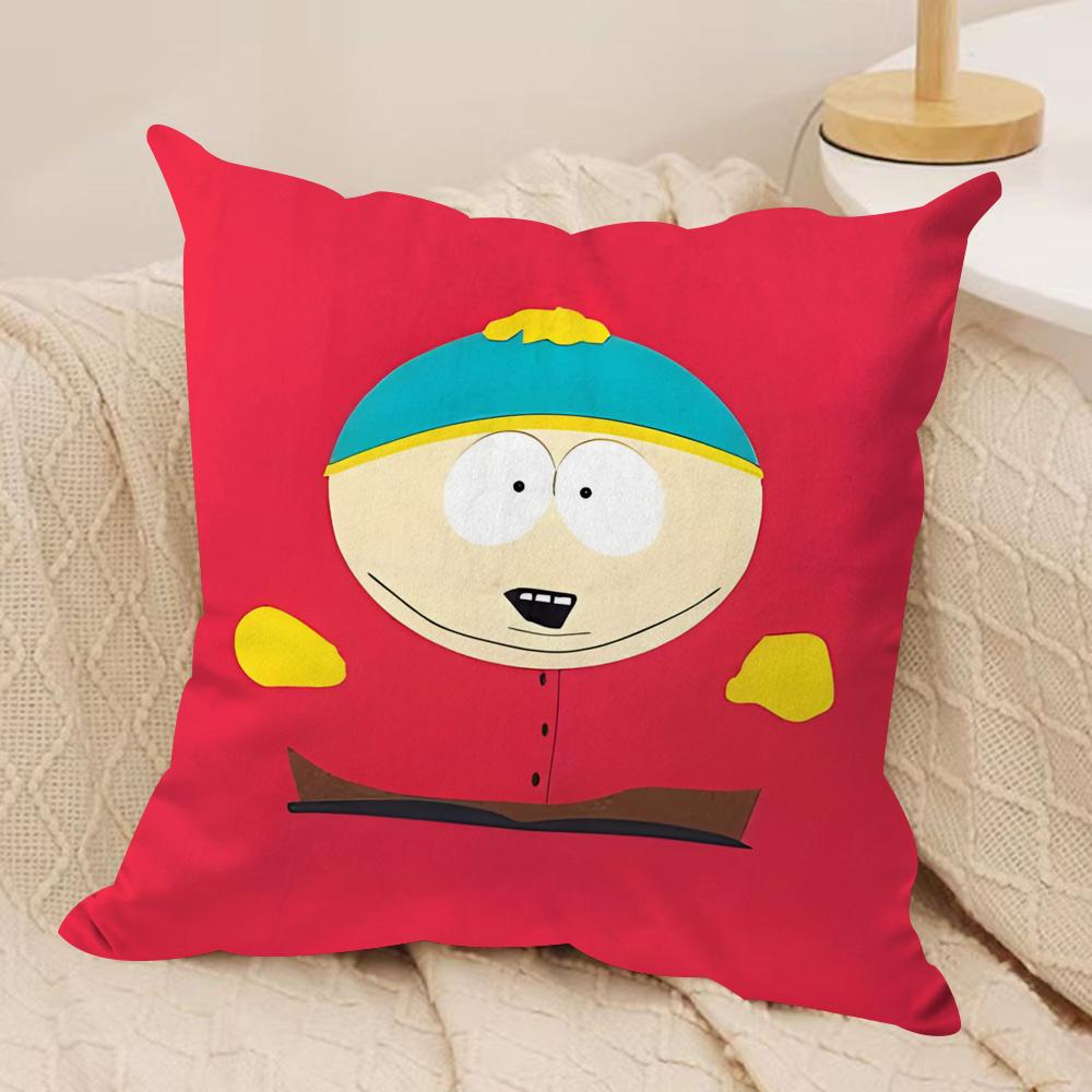 Аниме South Park Чехол на подушку Мягкая плюшевая ткань Двусторонний печатный чехол на подушку для всех сезонов Современный домашний декор Подарок