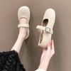 French Evening Breeze Mary Jane Women's Shoes Spring and Autumn 2025 New Fashion One-word Buckle with Shallow Mouth Soft Sole Non-slip Single Shoes
