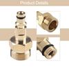 1pc Coupling Garden Power Tools Adapter Parts M22 Pressure Washer Quick Connect Plug-In Nipple Solid Brass Hose Adapter