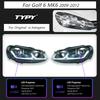 TYPY Car Light For VW Golf 6 Headlamp Mk6 2009-2012 LED Projector Lens headlight DRL Turn Signal Lamps High Beam Lamps