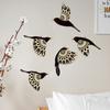 5 Pcs Flying Bird Wall Art Decor Rustic Wooden Birds Wall Decoration Wall Mount Bird Ornament for Living Room Bedroom Office