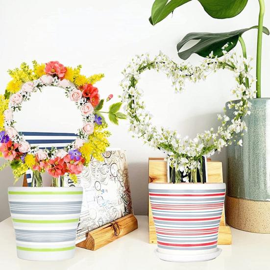 Plant Circle Trellis Climbing Plants Coated Wire Trellis Planter Insert Heart