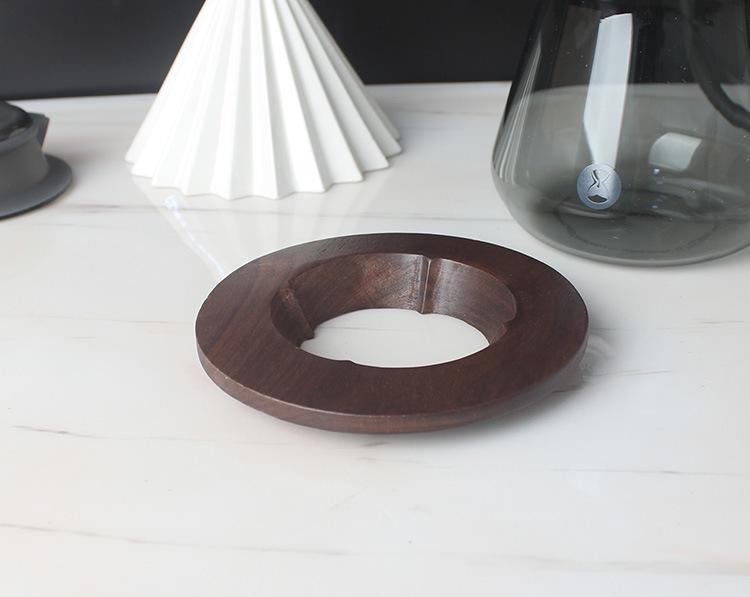 Деревянный держатель для кофейных фильтров из массива дерева для V60/Origami - Конус и основа для кекса, Совместим с V01/V02