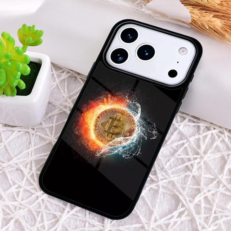 Чехол для телефона Bitcoin для iPhone 17 Air 16 15 11 12 14 13 Pro Max Ударопрочный чехол