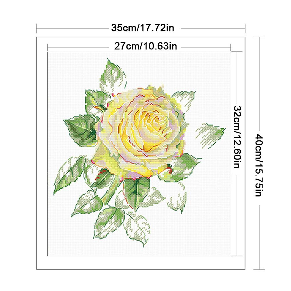 Набор для вышивки крестом «Роза» из эко-хлопка 11CT, 35x40 см