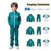 Kids Boys Girls Movie Game Print Long Sleeves Zipper Jacket Coat T Shirt Trousers Pants Set Halloween Cosplay Costume