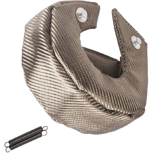 T4 Titanium Turbo Blanket Heat Shield Charger Cover Wrap For T4 GT40 GT42 GT45 With Locking Springs,Cover Fiberglass Turbo Charger Cover Heat Shield