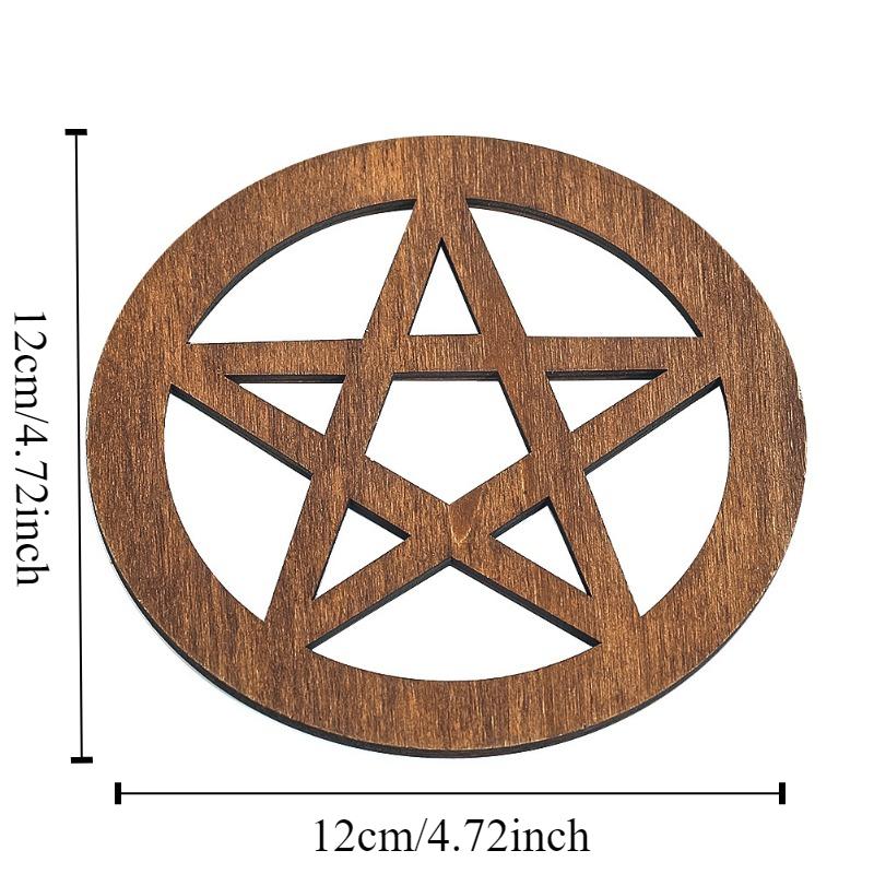 12 см деревянный жертвенный алтарь пентаграмма колдовство церемониальный орнамент доска ремесла подставка для столовых приборов подставка для бревна подвесной домашний настенный декор