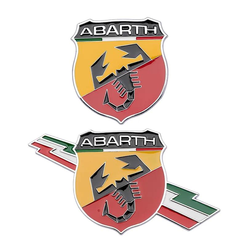 FDP2 3D Metal Car Badge Sticker Logo Emblem Tuning Accessories For Fiat ABARTH 124 125 130 131 500 595 Esseesse 695 Punto Scorpion
