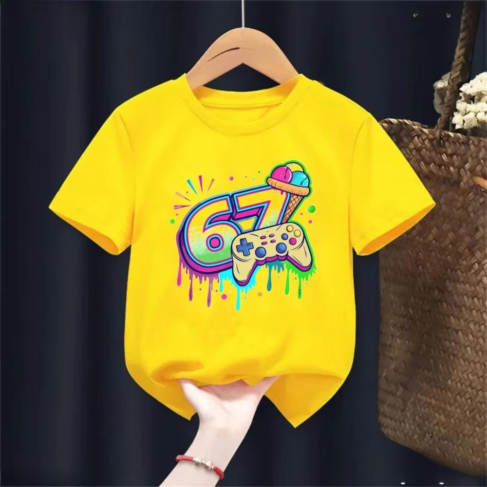 Kids Game Controller Ice Cream 67 Graphic TShirt Soft Cotton Cool Wear for Boys Girlsdf0126