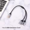 Кабель USB 2 в 1 Y-разветвитель USB-адаптер 1 штекер на 2 гнезда Удлинительный шнур питания