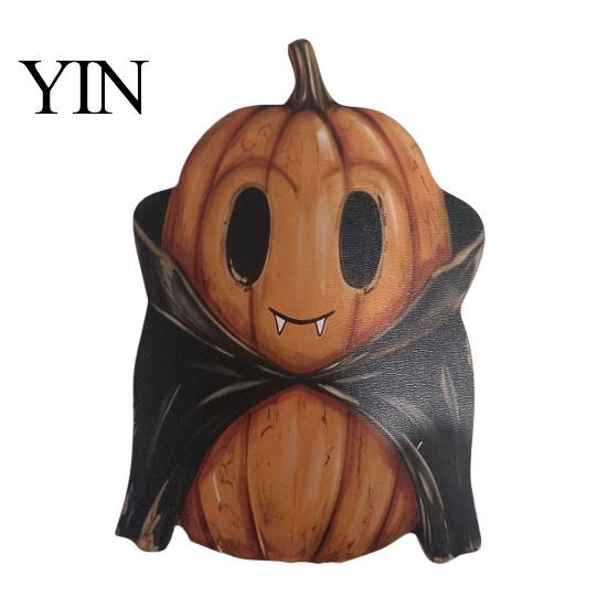 Eye-catching Layered Wall Decor Halloween Wooden Ornaments, Distressed Pumpkin/Cat Decorations, Desktop & Creative Home Art Decors for Autumn Harvest