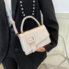 Сумка-кошелек через плечо Internet Celebrity Versatile Texture Handbag Корейская версия Простая и модная одно плечо Texture Small Square Bag