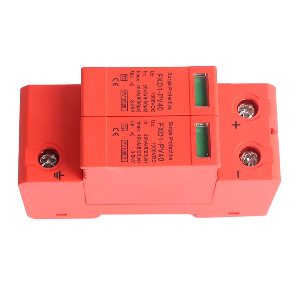 Устройство защиты от импульсных перенапряжений 2P Фотоэлектрический Ограничитель перенапряжений постоянного тока DC1000V 40 кА для электроники