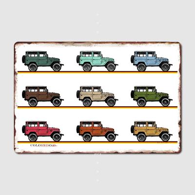 Ретро Land Cruiser Fj40 Металлический Знак Кинотеатр Гараж Дизайн Настенный Декор Вечеринка Жестяной Знак Плакат Украшение Дома