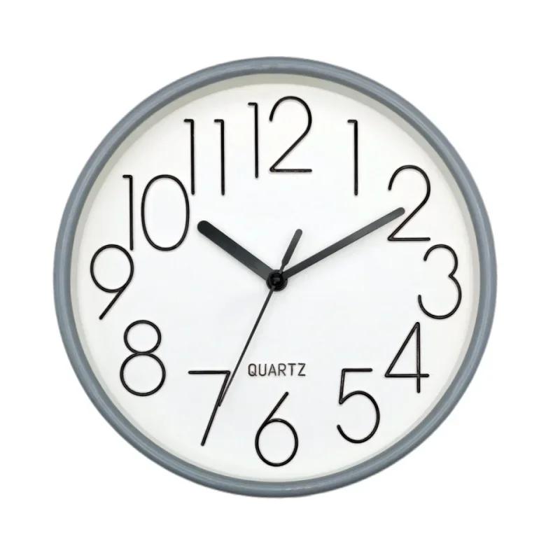 8-дюймовые цифры, легко читаемые настенные часы, классические, элегантные, современные, бесшумные кварцевые часы для гостиной, спальни, офиса
