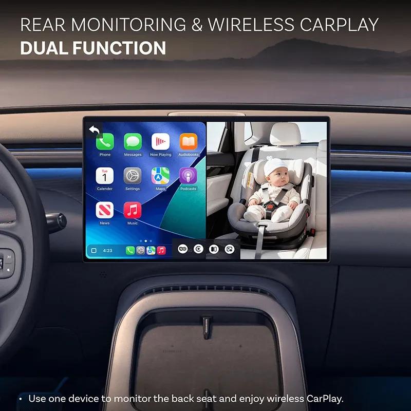Ottocast Cabin Care Wireless Carplay Adapter Baby Car Camera for Backseat 1080P 150° Wide Angle Night Vision Back‑Seat Monitor