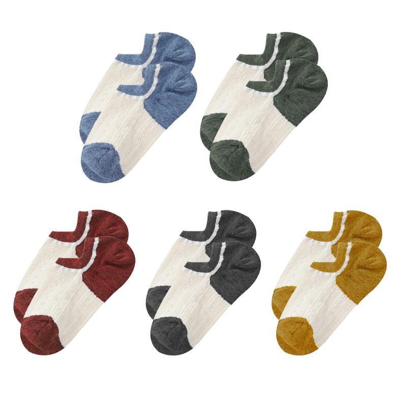 5 пар летних женских носков в стиле ретро ярких цветов, хлопковые повседневные сетчатые милые короткие невидимые носки, размер ЕС 35-39