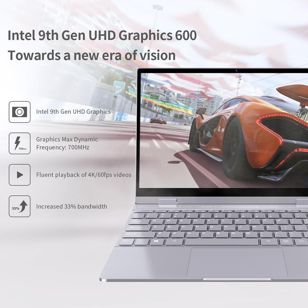 BMAX Y13 Laptop Intel Gemini Lake N4120 13.3” 360 Degree Convertible Full Metal Case 8GB LPDDR4 RAM 256GB SSD Windows11 Notebook Russian Calligraphy