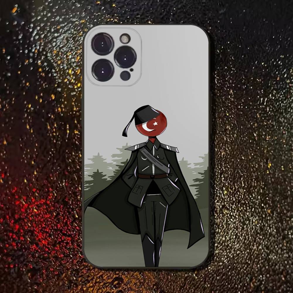 Турция Турецкий Флаг Чехол для Телефона Для iPhone 17,16,15,14,13,12,11 Plus,Pro Max,XS,X,XR,SE,Mini,8,7,Мягкий Силиконовый Черный Чехол