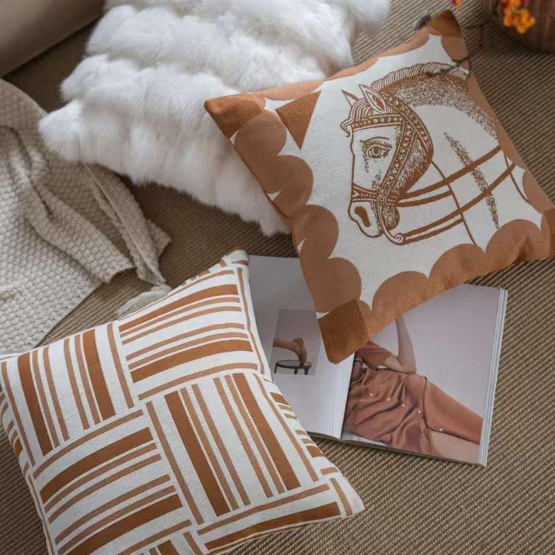 Новая овсяная высококачественная геометрическая жаккардовая наволочка двусторонняя современная легкая роскошь декоративные чехлы для подушек декор для дома