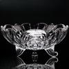 Modern Creative Crystal Glass Fruit Plate for Home Candy Dry Fruit Salad Bowl, Living Room Coffee Table Decoration Storage