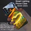 Korean Romantic Rainbow Love Heart Luminous Phone Case For Samsung S25 S24 S23 S22 S21 Ultra Plus FE A15 A16 5G Glass Cover LED