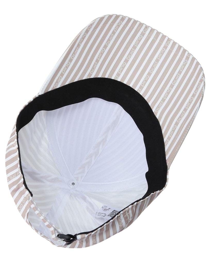 Cap Size Golf Hat FR [Ping Apparel] Women's (Striped, Adjustable) / / 622-5187304 040_Beige