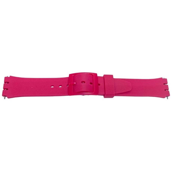 Bracelet silicone - MY-MONTRE - Rose fraise 17mm - Super doux - Boucle plastique coordonnée - 80x110mm, 2.9mm