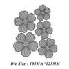 5pcs Carbon Steel, Metal Embossing Stencils Sliver Flower Wedding Cutting Dies  DIY Craft Album