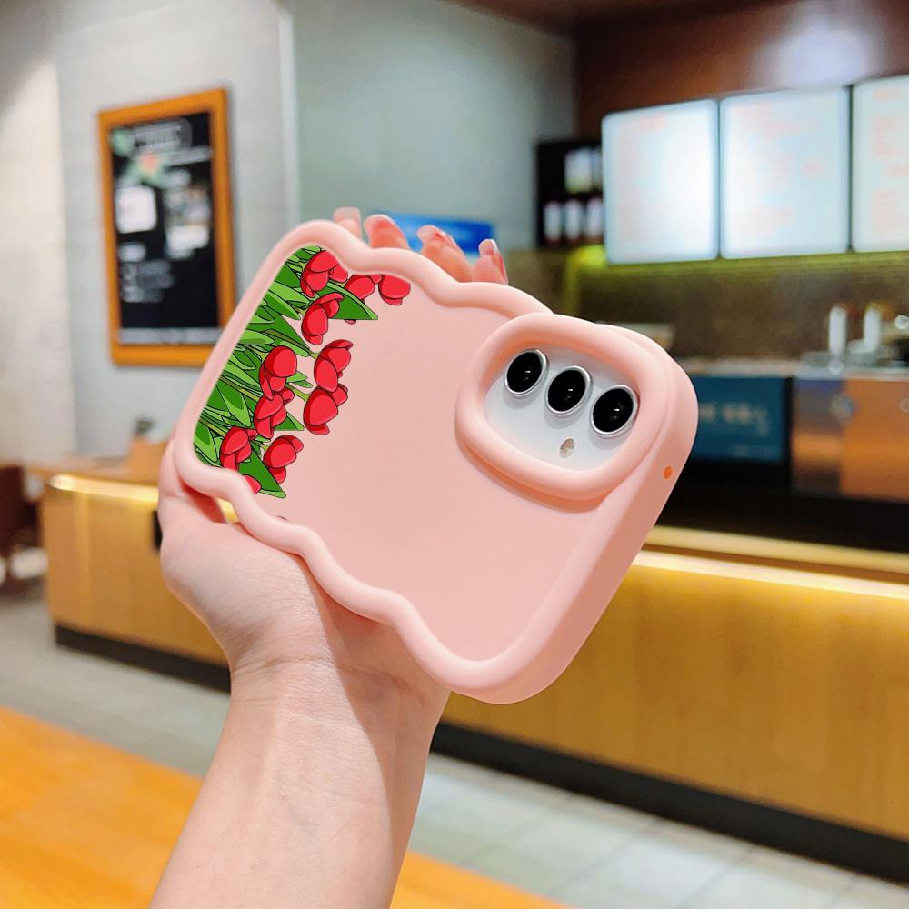 LZ16 Flower Wave Silicone Phone Cases for Samsung A15 S23 FE S24 Ultra A34 A54 A14 A55 Motorola G32 OnePlus Soft Cover