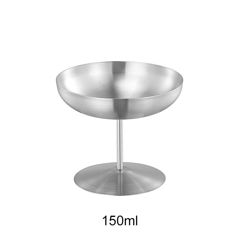 Чашка из нержавеющей стали 304, мороженое, десерт, высокие ножки, бар, винный ресторан, принадлежности
