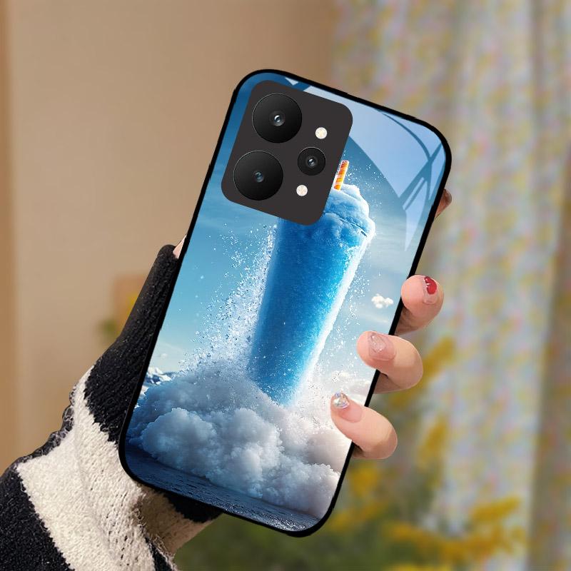 Роскошный Чехол из Закаленного Стекла Для Realme 15 5G RMX5106 RMX5105 Чехол для Телефона Полностью Защитный Ударопрочный Корпус Fundas Мультяшный Capa