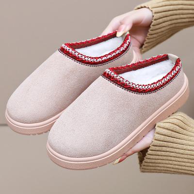 Хлопковая обувь новая женская обувь кружевная модная хлопковые тапочки на толстой подошве утолщенные неглубокие зимние ботинки теплые повседневные короткие ботинки