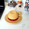 One Piece Mug Water Cup Anime Cosplay Luffy Ace Sabo Chopper Ceramic Mug Character Print Hat Shaped Coffee Cup Partie Supplies