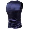 Men's Slim Korean Style Solid Color Groomsmen Vest XF001, Multi-Size Options