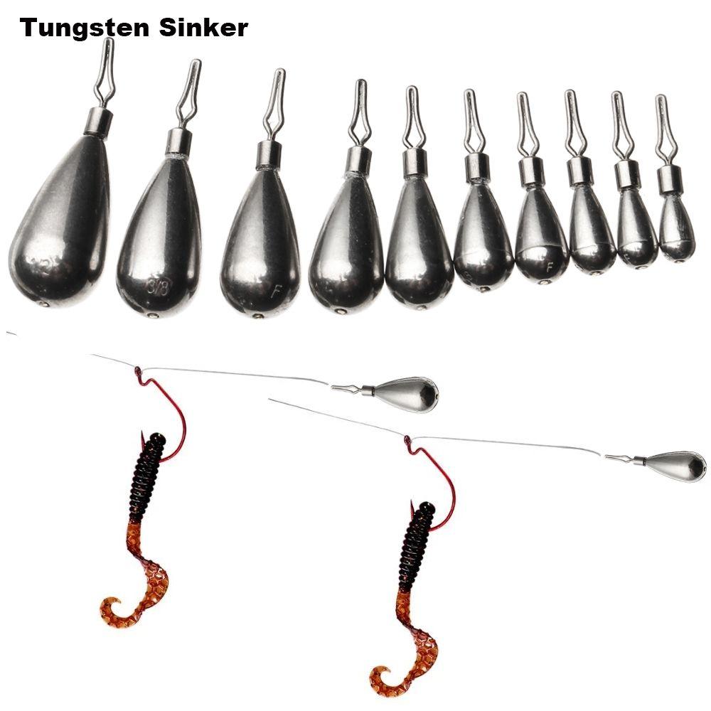 Drop Shot Weights 360 Degree Rotatable Hook Connector Line Sinkers Fishing Tungsten Fall Sinker