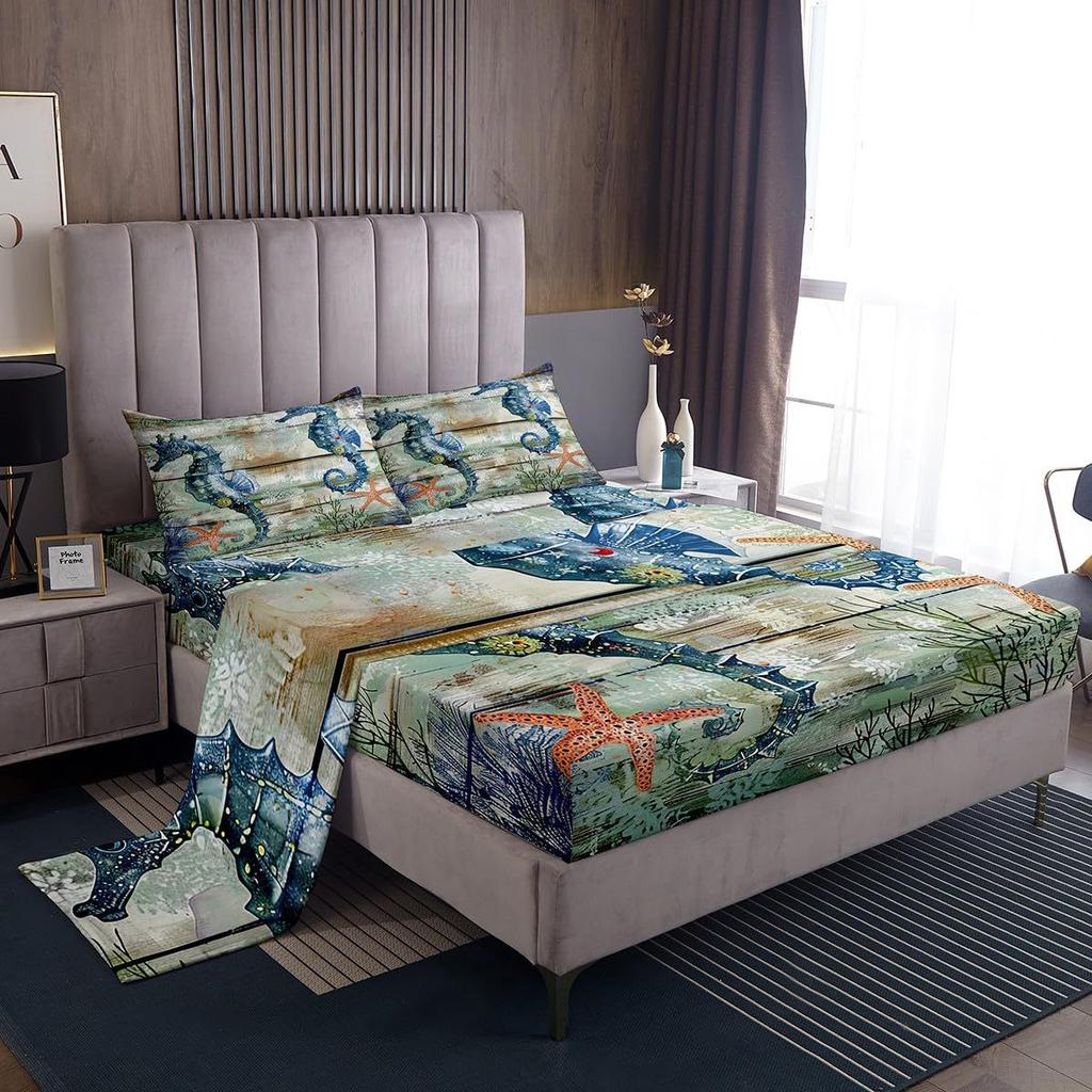 Galaxy Starry Sky Pattern Sheet Four-piece Bedding Set Bedroom Dormitory Bedding Decoration