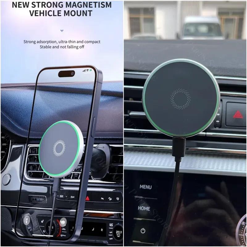 For Nissan Altima L34 2019 2020 2021 Magnetic Car Phone Holder Stand Wireless Charging Special Fixed Bracket Base MagSafe Mount